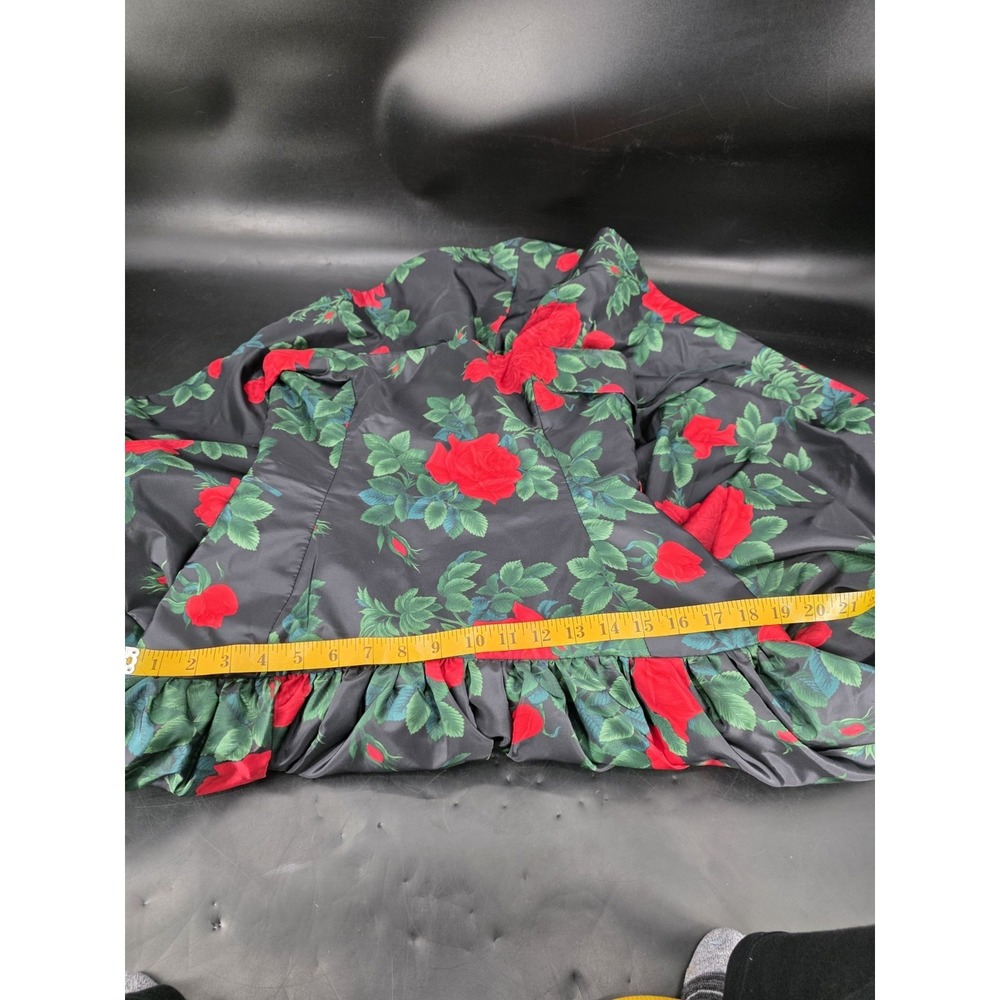 Vtg Morton Myles Women's Size 12 Strapless Floral Dress Drop Waist Balloon Skirt - Picture 10 of 12